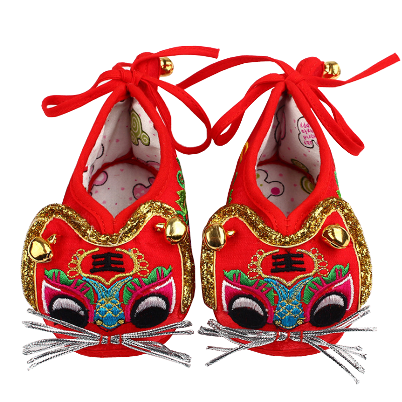 2021 Осень и весна детская обувь для малышей Симпатичная Китайская традиционная детская обувь для малышей