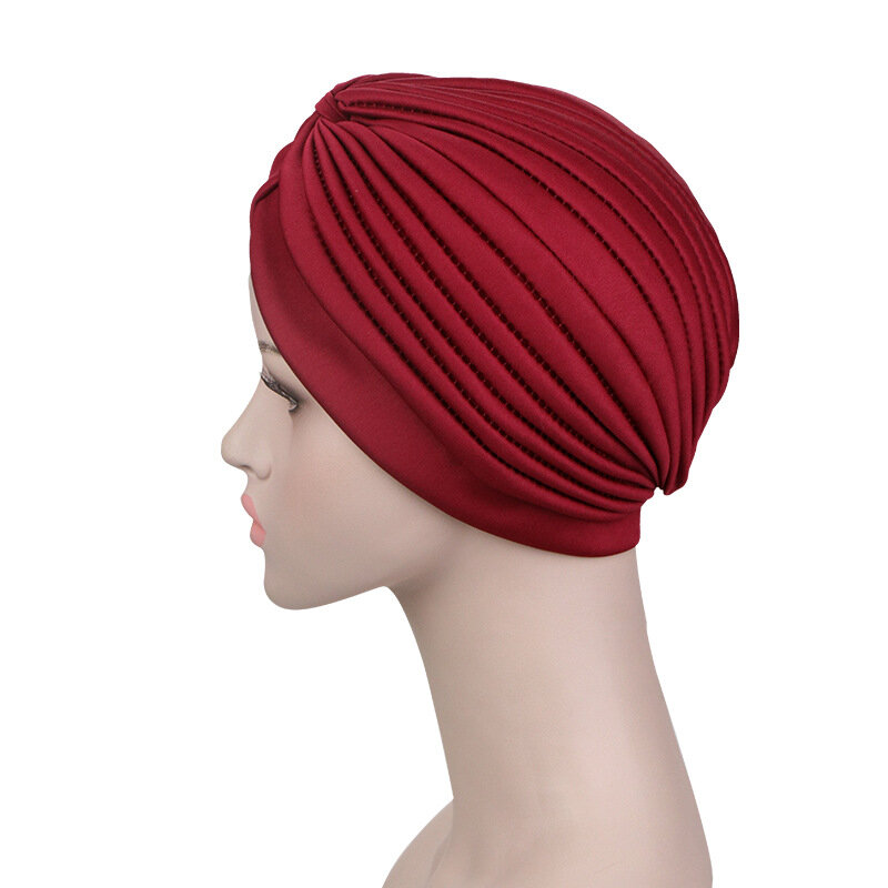 YOHITOP-pañuelo para la cabeza para mujer musulmana, sombrero indio Baotou, turbante elegante con volantes, Bandana para quimio, envío gratis