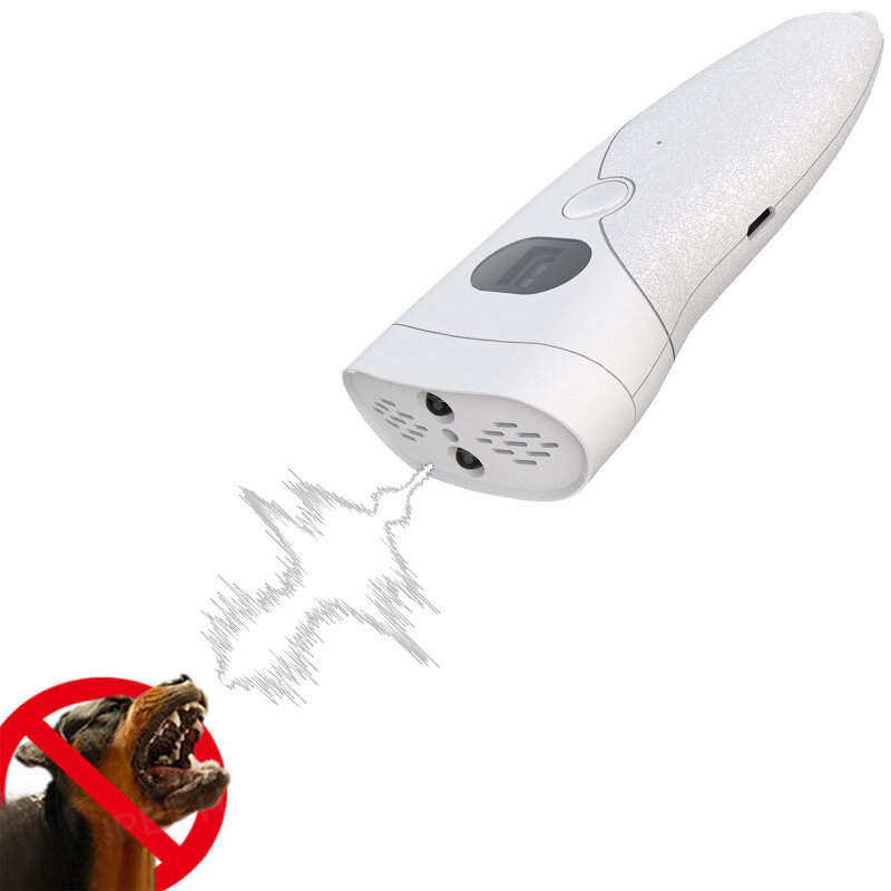 กลางแจ้งแบบพกพา Handheld Ultrasonic ไดรฟ์สุนัขอุปกรณ์มี9โหมดการทำงานมีไฟ LED