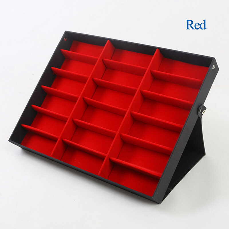 New Eyeglass Storage Display Grid Case Box for Sunglasses Glasses 18 Compartments Glasses Jewelry Display HotSale HotSelling