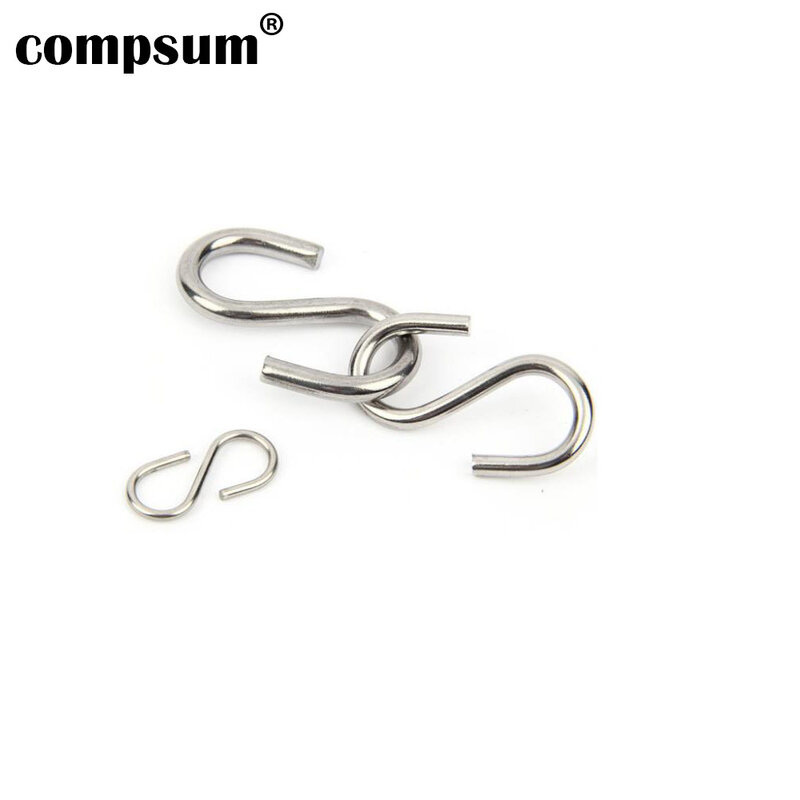 Compsum Stainless Steel S-Shape Hook KitchenMulti-function Railing S Hanger Hook Bedroom Clasp Holder Hooks Hanging StorageTools