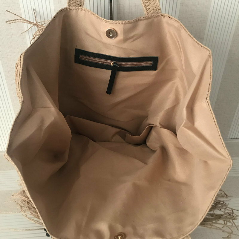 Вместительная Соломенная Сумочка с кисточками, женские плетеные сумки ручной работы, женские большие богемные пляжные соломенные сумки на плечо, женские сумки для покупок
