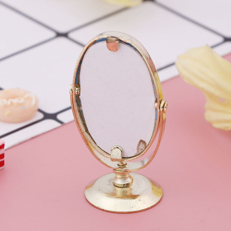 Meubles cadre européen miroir maison de poupée Miniatures 1:12 échelle accessoires miroir en plastique ingbaby maison de poupée Miniature