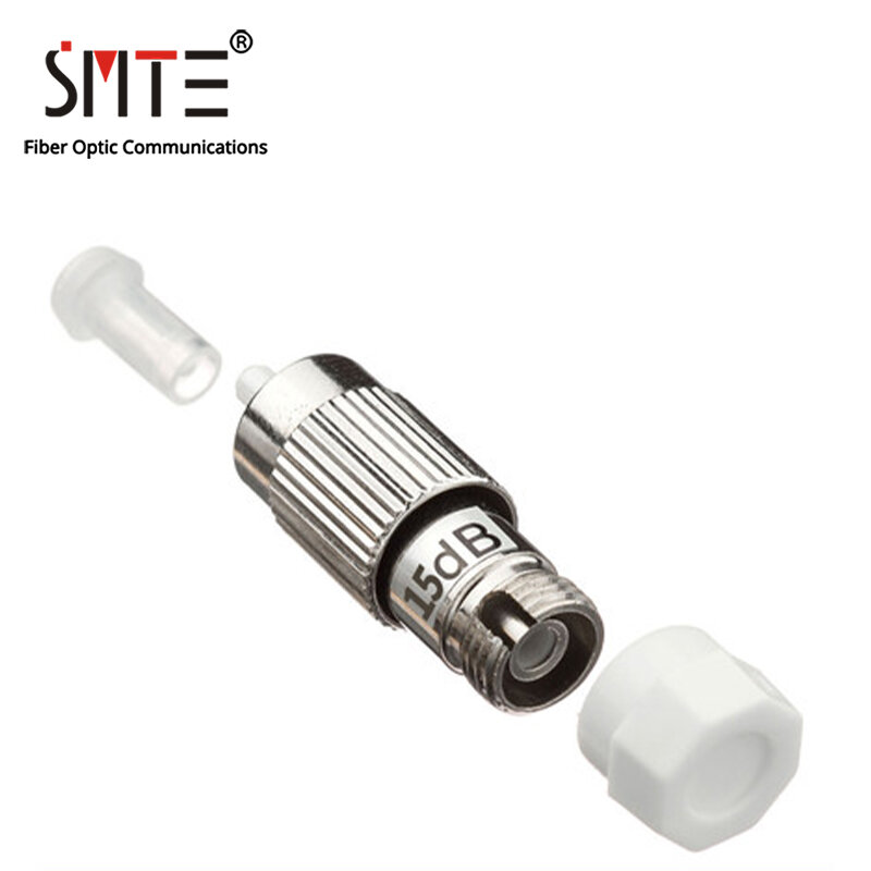 Atenuador de fibra óptica sc fc 5db 10db 15db conector macho e fêmea