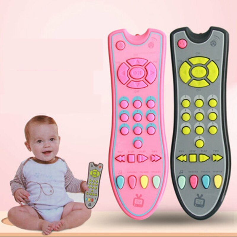 Brinquedo de controle remoto para o bebê, aprendendo luzes, clique e contagem, brinquedos para meninos e meninas, criança infantil, em estoque