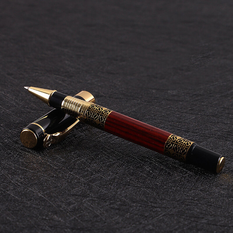 Metal Rose Wood Ink Fountain Pen, Escola Estudante Homework Writing Pen, design clássico, comprar 2 Enviar Presente
