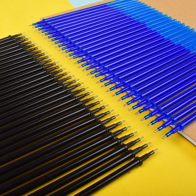 200 + 2 шт., стираемые гелевые ручки с синими и черными чернилами, 0,5 мм