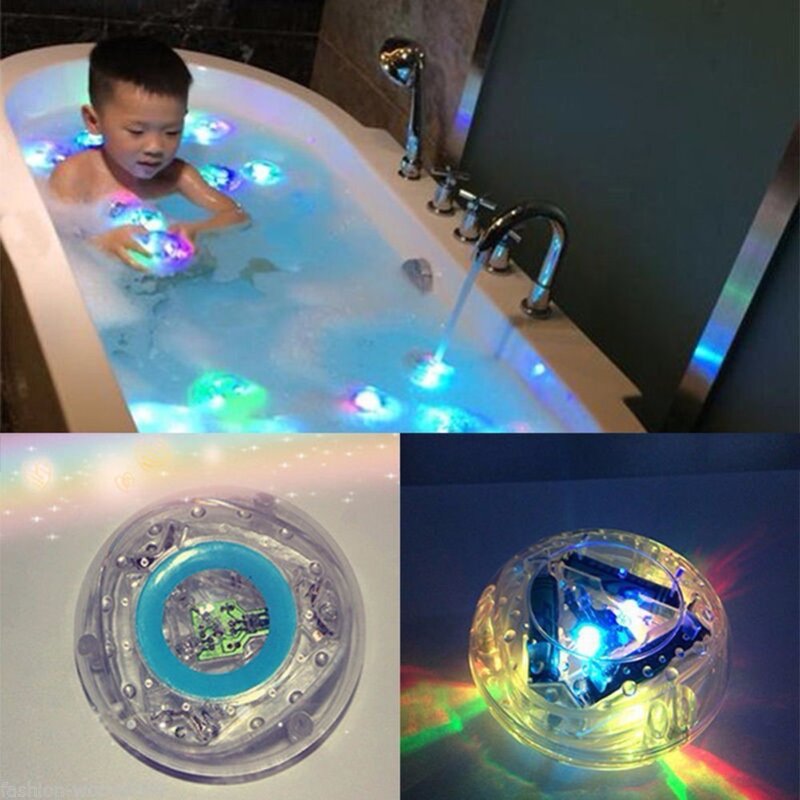 Детская Светодиодная лампа для ванной, игрушки для вечеринок в ванне, светодиодная лампа для воды, детская Водонепроницаемая забавная игрушка