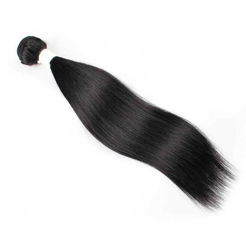 Kisshair-mechones de cabello humano precoloreados, extensión de cabello humano peruano Remy, color negro azabache, trama recta, 3 uds./lote