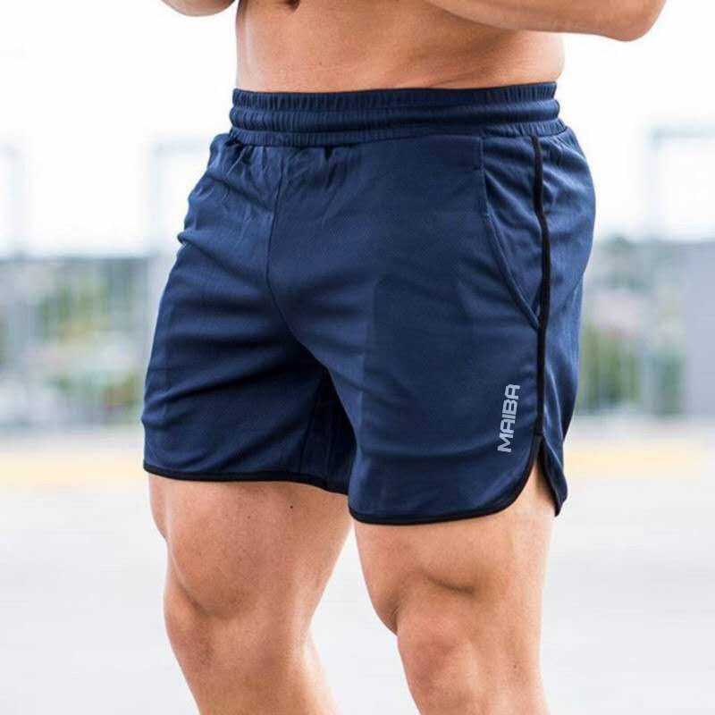 Nowe męskie spodenki do kulturystyki Fitness męskie letnie siłownie treningowe męskie oddychające siatkowe szybkie suche ubrania sportowe Jogger krótkie spodnie plażowe