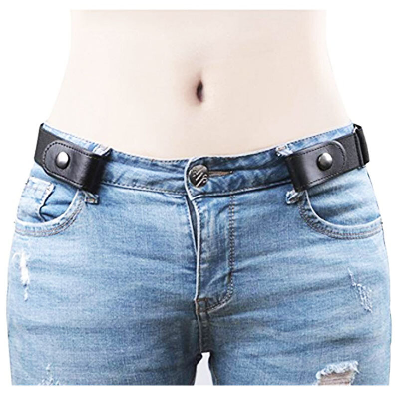 Cinturón elástico Invisible para hombre y mujer, cinturón ajustable para pantalones vaqueros, vestidos sin hebilla