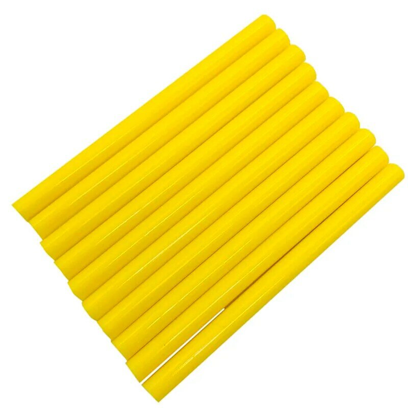 전기 글루건용 핫멜트 접착제 스틱, 자동차 오디오 공예 수리 스틱, 접착 씰링 왁스 스틱, 노란색, 7mm, 10 개