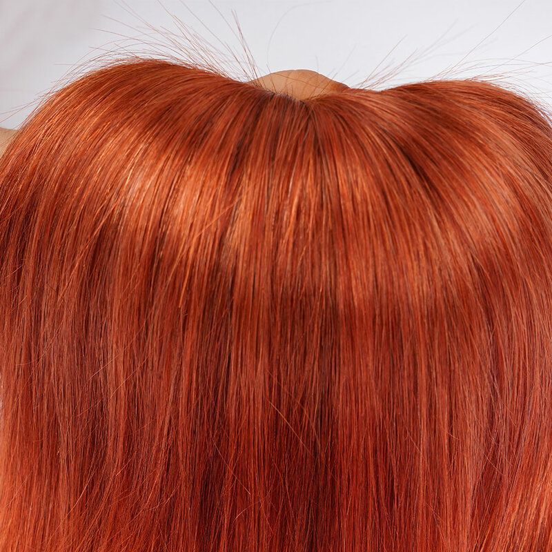 Doreen brasiliano fatto a macchina capelli Remy da 14 a 24 120G #350 rame rosso naturale Clip diritta nelle estensioni dei capelli capelli umani reali