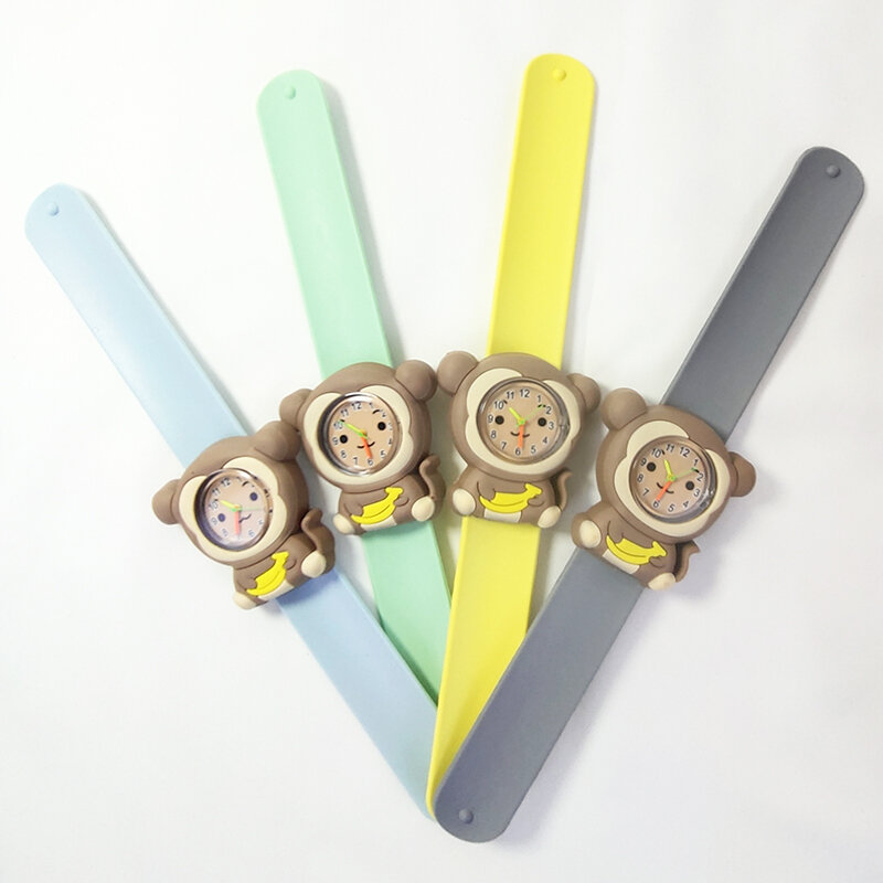 Reloj deportivo para niños y niñas de 3 a 8 años, pulsera de cuarzo con diseño de mono de dibujos animados, envío directo