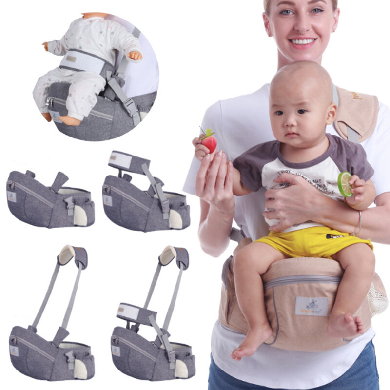 Portabebés ergonómico portátil para bebé, asiento de cadera para niño, taburete de cintura, cabestrillo frontal, portabebés para bebé