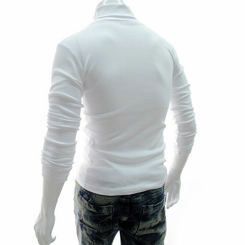 남성 하이넥 풀오버, 긴 소매 스웨터 재킷 점퍼 니트, 레귤러 캐주얼 상의, 보터밍 셔츠