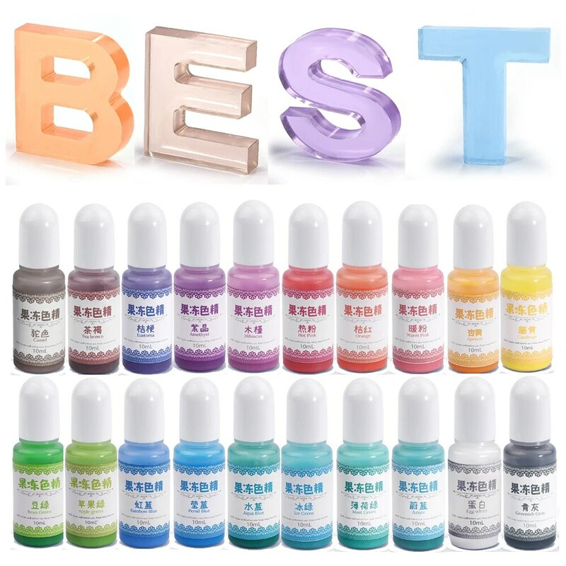 10G Transparante Jelly Kleur Hars Pigmenten Vloeibare Kleurstof Dye Diy Kristal Uv Epoxyhars Sieraden Maken Accessoires