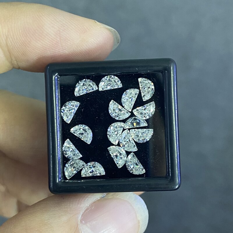 Meisidian свободный драгоценный камень 5x3 мм полулунная огранка D VVS1 Муассанит алмазное изображение за карат