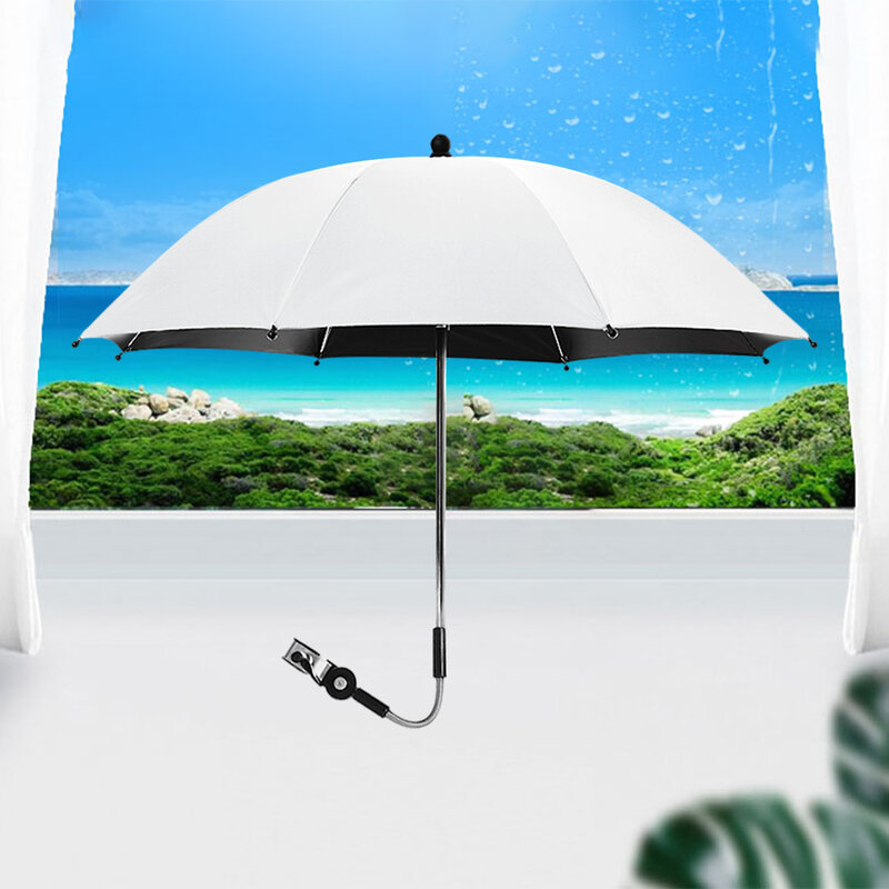 Adjustable Detachable Baby Stroller Umbrella Infant Pram Pushchair Sun Protection Large Parasol Rain Protecter Canopy