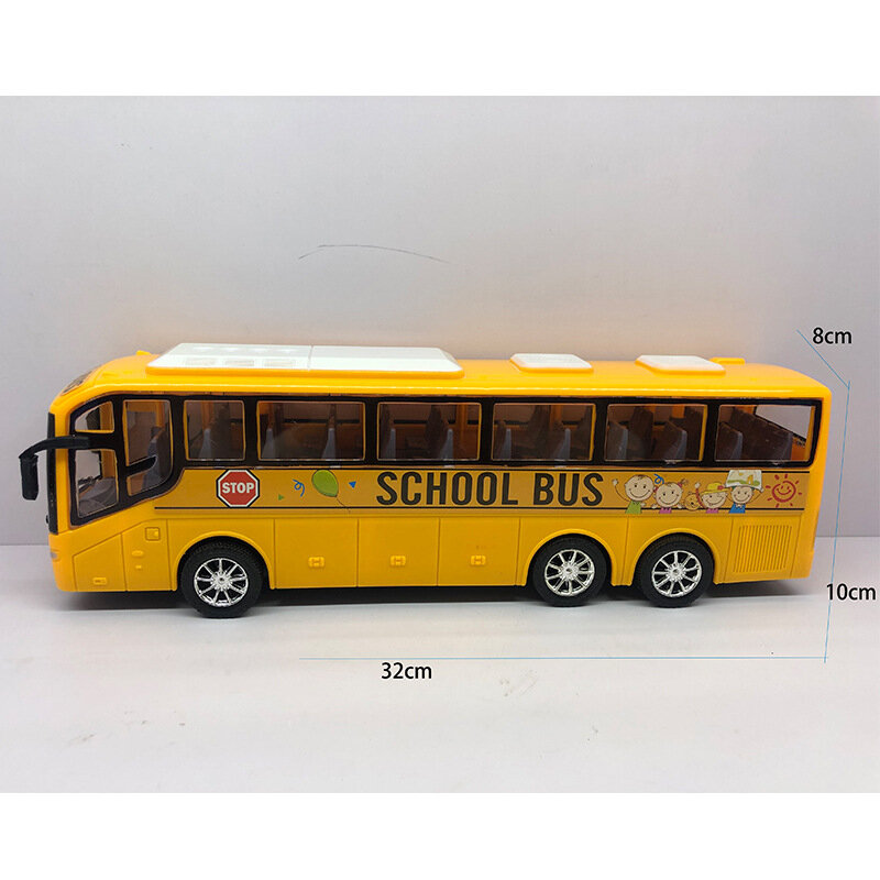 เด็ก Inertia รถรถบัสท่องเที่ยวจำลองรถจำลองของเล่นเด็ก