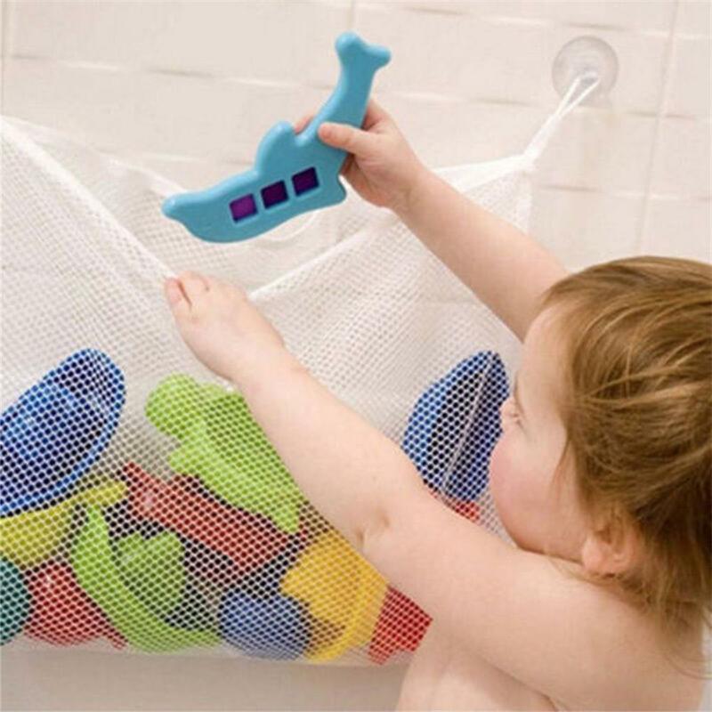 Bebé baño juguete para bañera almacenamiento en red de malla bolsa organizador titular organizador de baño juguete para bañera baño juego bolsa niños