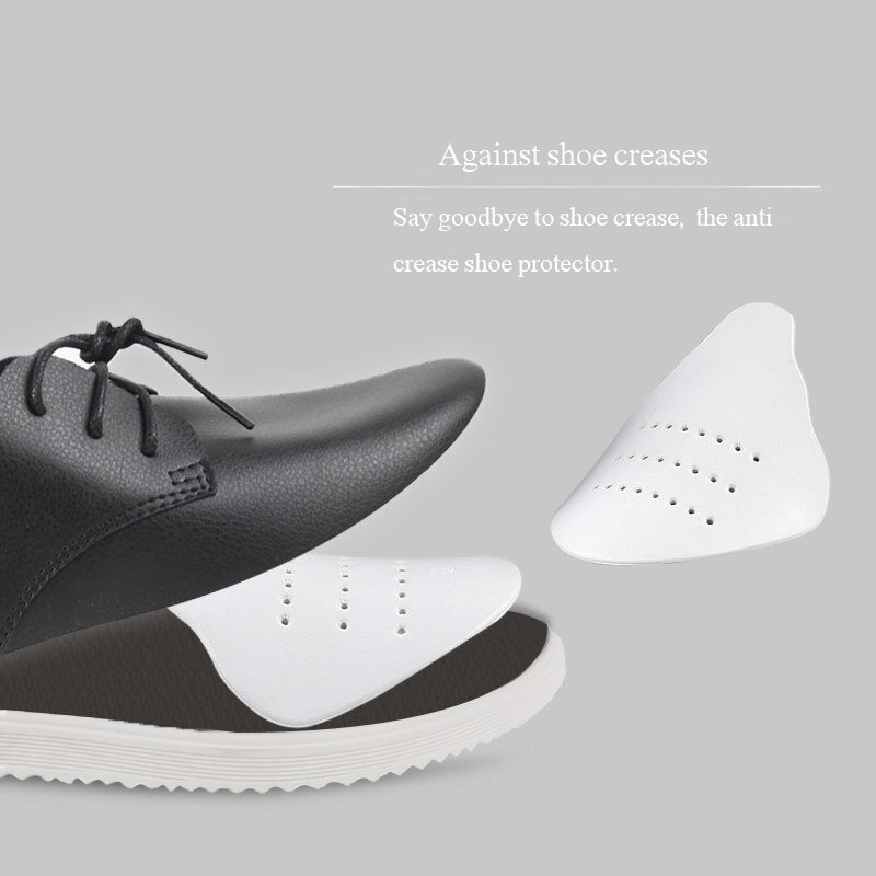 2 Pasang Sepatu Pelindung Lipatan Kotak Jari Kaki Sneakers Anti Kerutan Pencegahan untuk Sneakers Sepatu Kasual Sepatu Peregang Pembentuk Penjaga