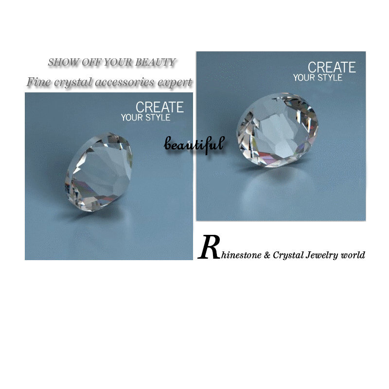 Najwyższa jakość SS3-SS40 jasne krystaliczne białe 3D zdobienie paznokci dekoracje dżetów srebrny Flatback dżetów Glitter Gems