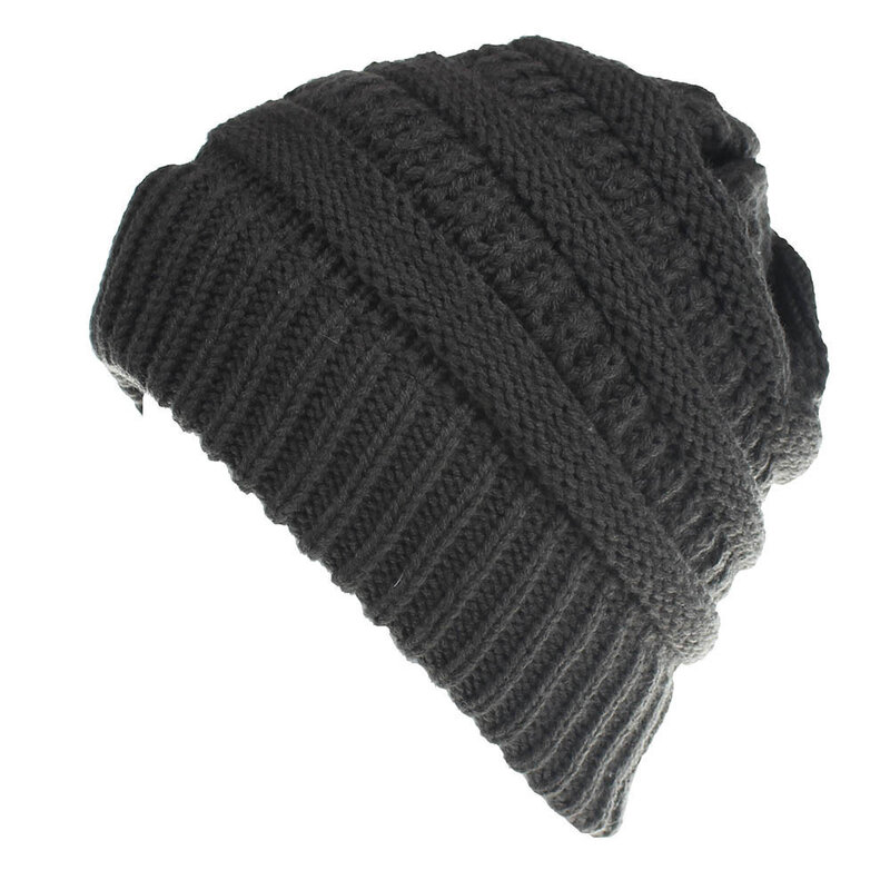 Chunky Cable Knit Beanie Hat, Stretchy Beanie, Soft Messy High Bun Rabo de Cavalo, Moda, Drop Shipping, Inverno, Outono