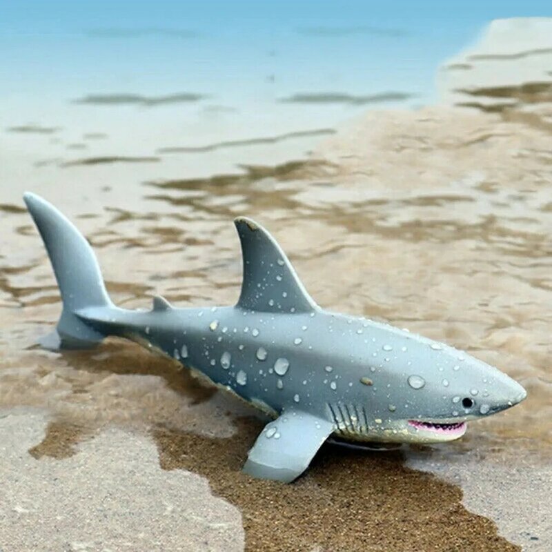Novo lifelike tubarão em forma de brinquedo realista movimento simulação modelo animal para crianças presentes aniversário transporte da gota