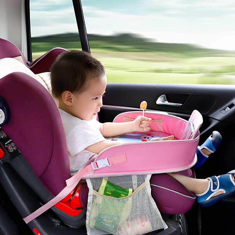 Поднос для детского сиденья, водонепроницаемый столик для автомобильного сиденья, Модернизированный автомобильный поднос для малышей, для путешествий, детский держатель для младенцев, мультяшный забор для новорожденных