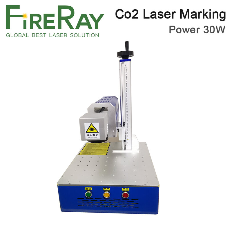 Fireray Draagbare 10.6um Co2 Lasermarkeermachine 30W Galvanometer Diafragma 10Mm Lens 210X210Mm