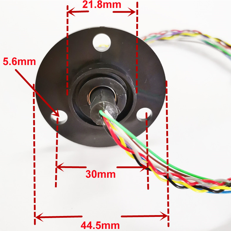 Capsule Slip Ring Mini mesa de jantar rotativa DIY Fish Wheel Anel de coletor de sinal condutor 2A, fios 22mm, 10 canais, 1pc