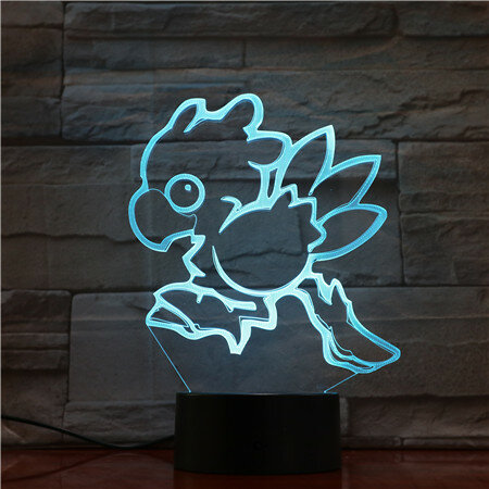 Детский светодиодный светильник Chocobo Final Fantasy Night Light для детской комнаты, светильник ильник для мальчиков, подарок F светильник less Bird 3D, светодиодный ночник 1897