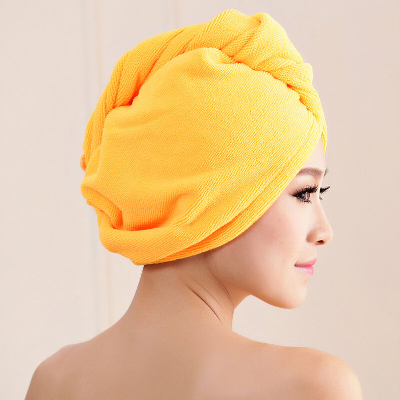 Serviette en Microfibre 1 pièce | Séchage des cheveux, serviette pour femmes filles séchage rapide, chapeau chapeau Turban, bandeau pour la tête, outils de bain