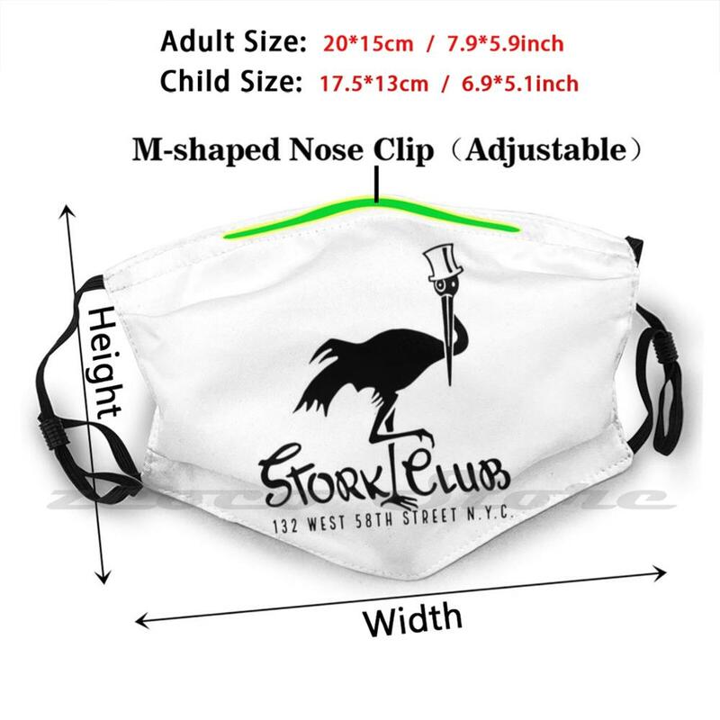 Manhattan der Stork Club Nachtclub (Schwarz) maske Erwachsene Kind Waschbar Pm 2,5 Filter Logo Kreativität Stork Club New York City Nyc