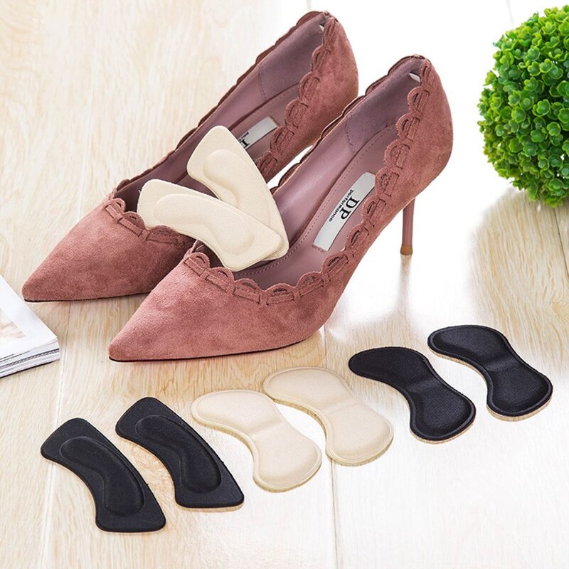 1 Pair High Quality Sponge Invisible Back Soft Heel Pads for High Heel Shoes Grip Adhesive Liner Cushion Insert Pads Insoles