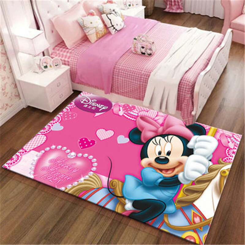 80x160cm Mickey Baby Playmat  Rug for Living Room Washable Printing Geometric Carpet for Parlor Mat Bedroom Children Floor Pads