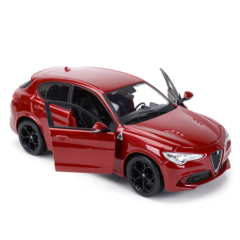 Bburago-Alfa Romeo Stelvio Carro SUV, Die Cast Veículos, Collectible Model Car Brinquedos, 1:24 Escala
