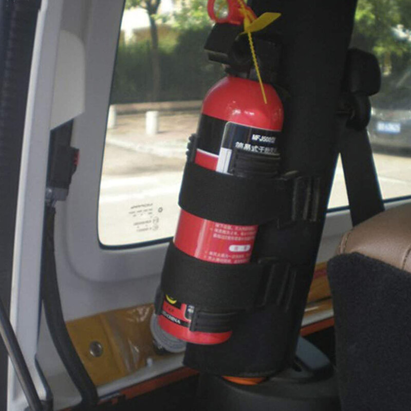 1 PCS  Fire Extinguisher Fixed Belt Car for  Jeep Wrangler  CJ YJ TJ LJ JK JKU JL JLU Roll Bar Fire Extinguisher Holder