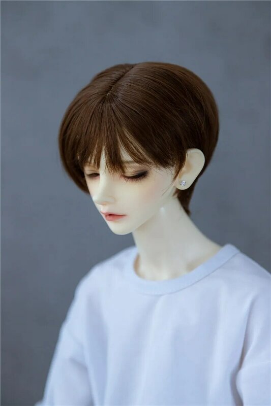 BJD doll with wig 1/3 high temperature silk short hair BJD doll accessories