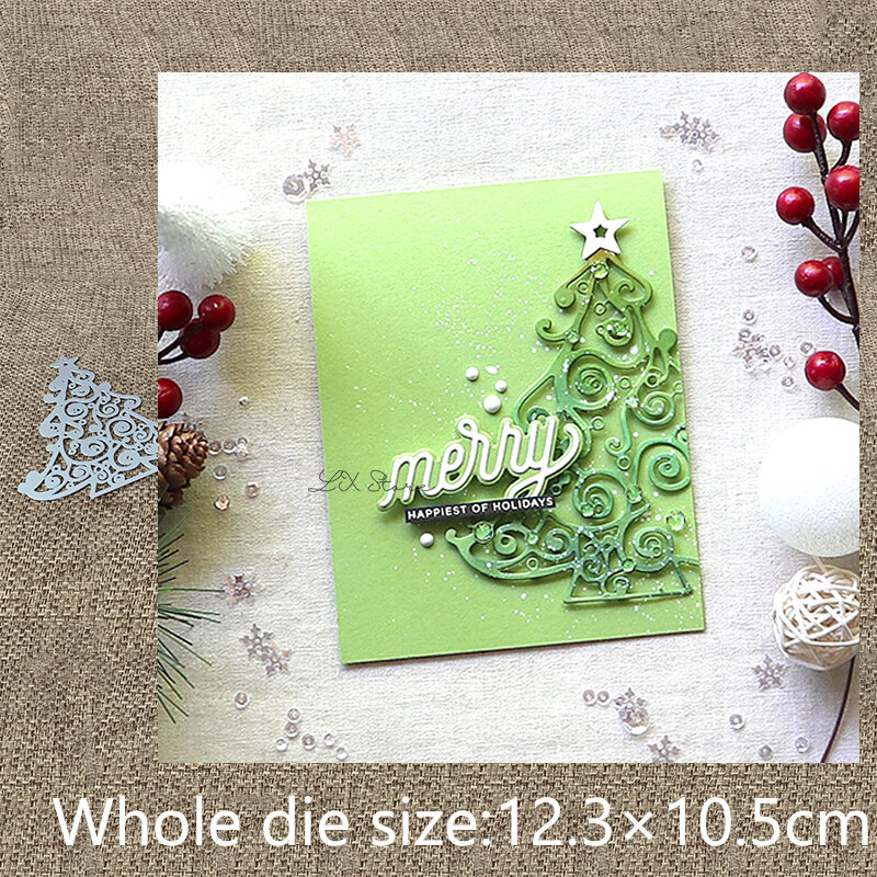 Molde de plantilla de Metal para manualidades, troqueles de corte para decoración de árbol de Navidad, álbum de recortes, tarjetas de papel, grabado artesanal, nuevo diseño