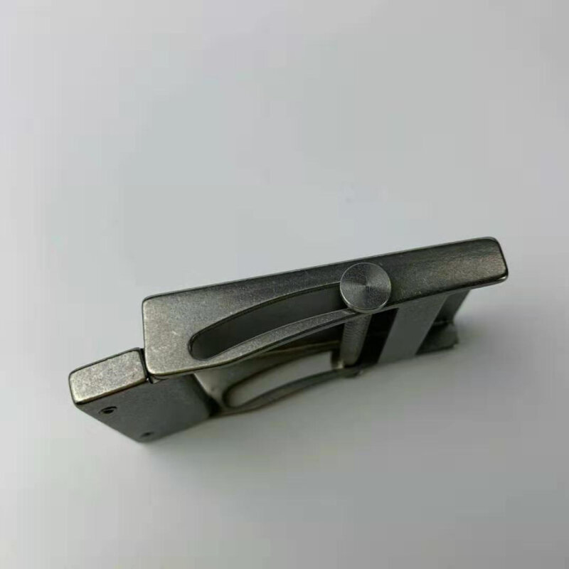 Hebilla de cinturón de titanio de 3,5 Cm y 3,8 Cm de ancho para hombre, hebillas automáticas de estilo militar con acabado de lavado de piedra de Metal, nunca se oxida