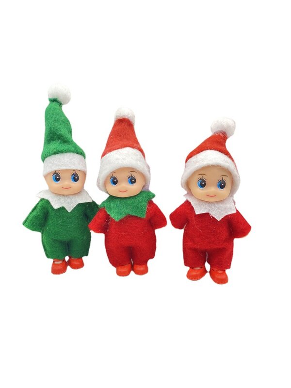 3 pz/lotto 2.5 ''/4'' Baby Elf Dolls House accessori bambole di natale Baby Elves Toy For Kids DO0108