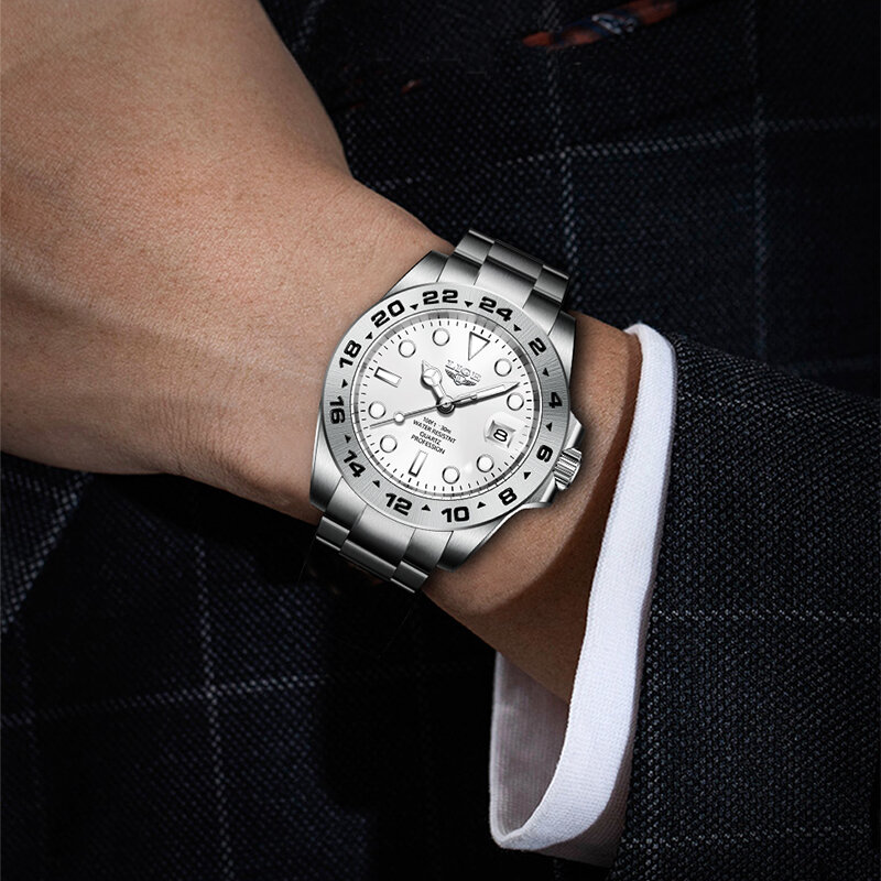 LIGE-reloj deportivo de cuarzo para hombre, accesorio Masculino de pulsera resistente al agua 30ATM con calendario, complemento Masculino de marca de lujo a la moda