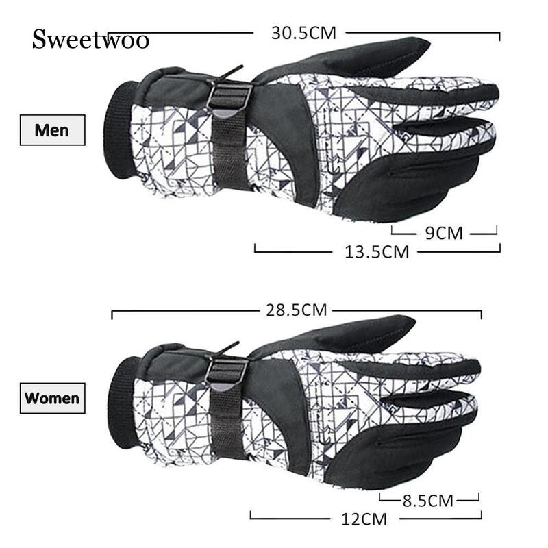 SWEETWOO-guantes cálidos de invierno para hombre y mujer, manoplas de esquí para Snowboard, moto de nieve, moto, a prueba de viento, 2019