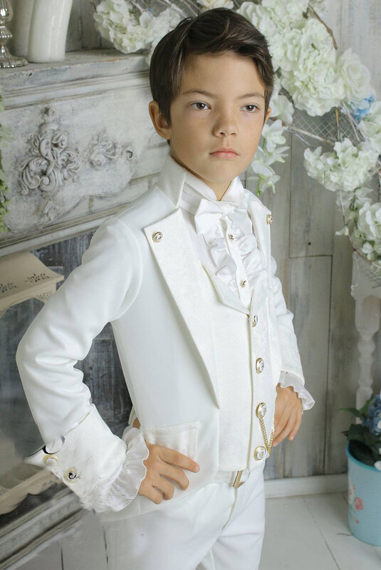 Noble Royal-esmoquin para niño, traje Formal de tres piezas con solapa de pico, 2020