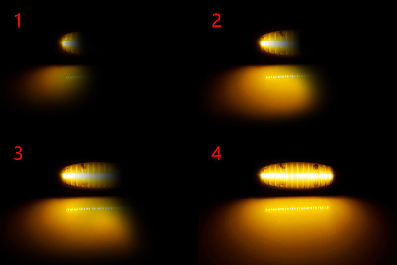 Angrong 2x âmbar dinâmico led lado indicador repetidor luz lente preta l + r para nissan cube nota qashqai micra