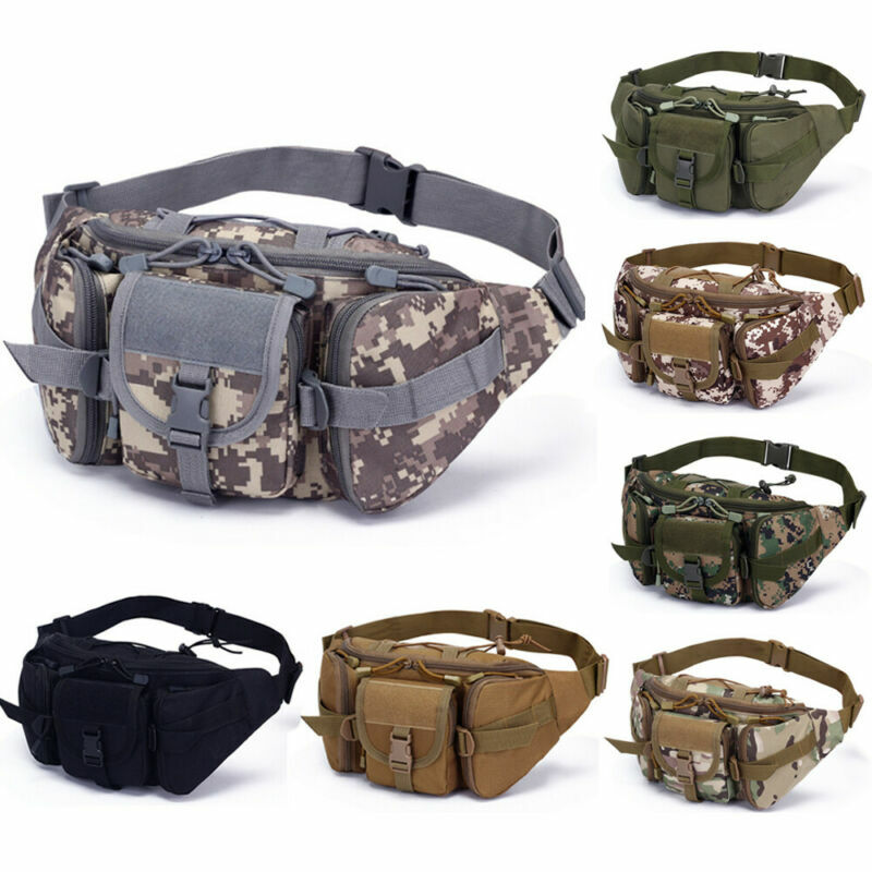Utility Tactical Waist Pack Outdoor Bag Pouch Military Camping Hiking Waist Water Bottle Belt Bags Camouflage Waist Fanny Pack