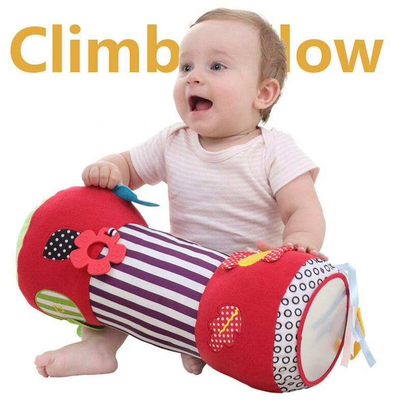 Criativo bebê rastejando rolo de exercício infantil brinquedo macio almofada crianças brinquedo de pelúcia infantil conforto rastejando travesseiro recheado