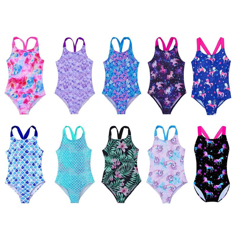 Girls 'Sleeveless Front Zipper Swimsuit, Beachwear brasileiro, One Piece Swimwear, Fatos de banho infantis, Rash Guards